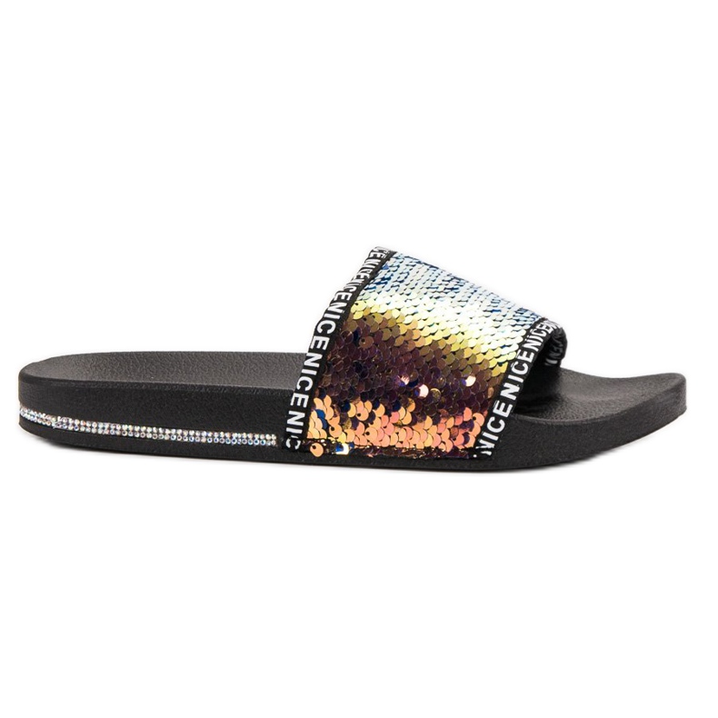 Seastar Papuče sa šljokicama raznobojna žuta boja