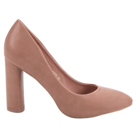 Small Swan Pumpe za prah na stupu ružičasta