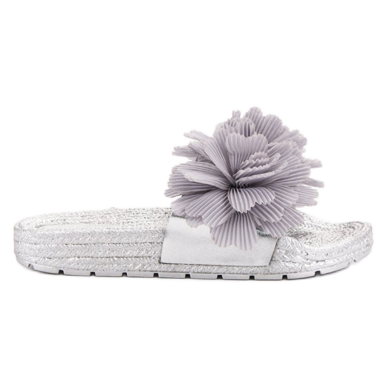 Seastar Sive papuče s cvijećem siva