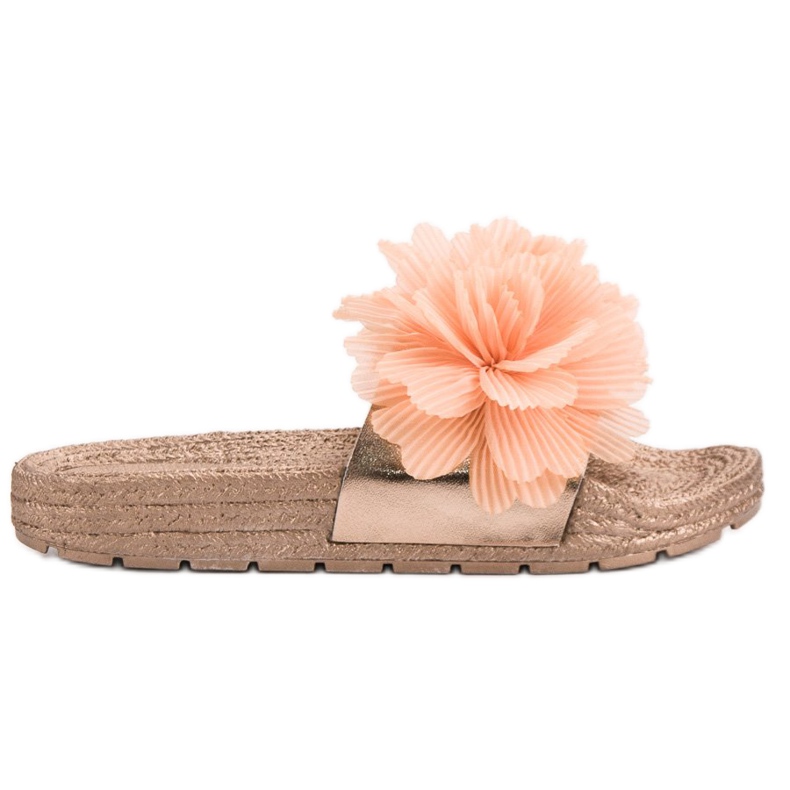 Seastar Narančaste papuče s cvijećem žuta boja