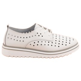 Kylie Kožne ažurne cipele bijela