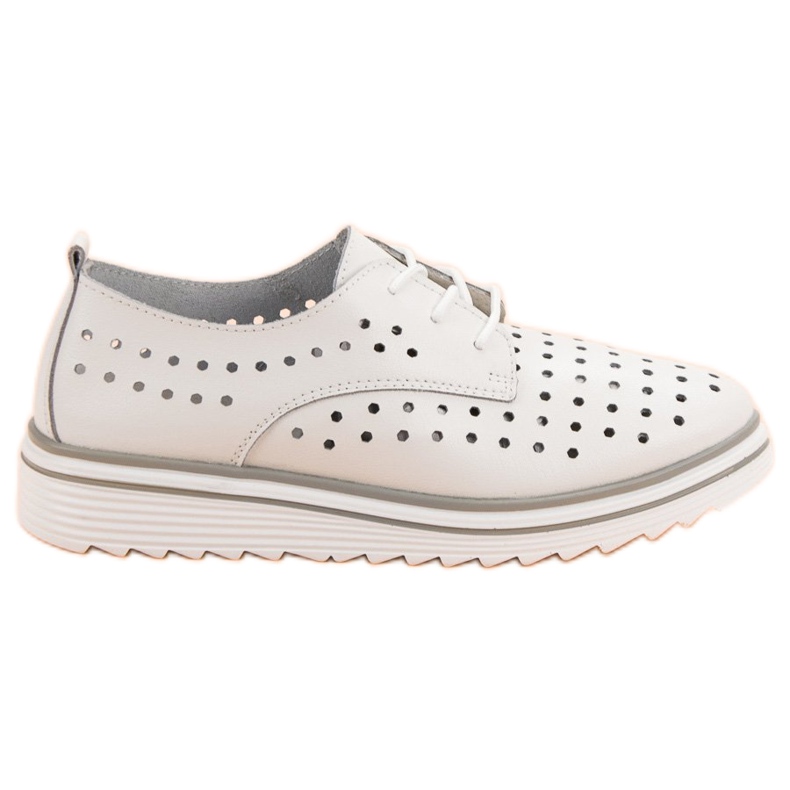 Kylie Kožne ažurne cipele bijela