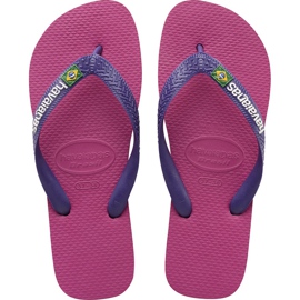 Havaianas Brasil Logo Raspberry Rose višebojan