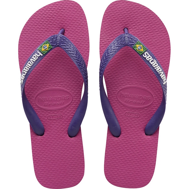 Havaianas Brasil Logo Raspberry Rose raznobojna