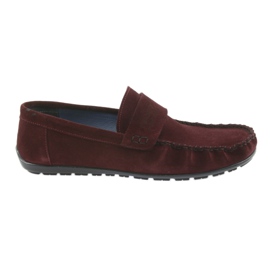 Nikopol Muške kožne Burgundy Loafers1688 crvena