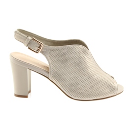 Sergio Leone Sandale na mjestu Sergia Leonea 812 bež zlatna