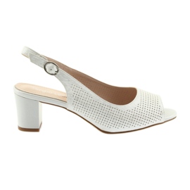 Sandale na stupu Sergio Leone 794 srebro siva