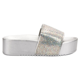 Marquiz Modne papuče na platformi siva