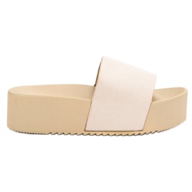 Anesia Paris Papuče od antilopa na platformi smeđa