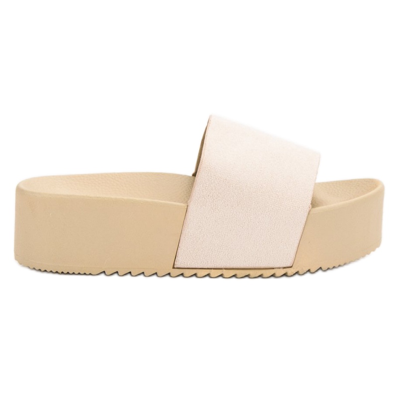 Anesia Paris Papuče od antilopa na platformi smeđa