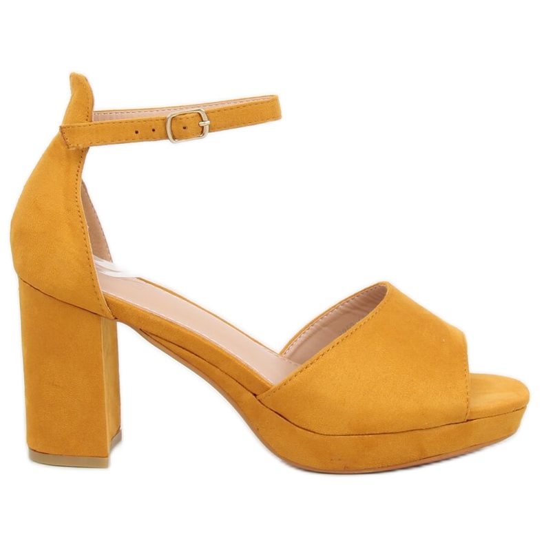 Žute sandale s visokim potpeticama 6952-GL Žuta žuta boja