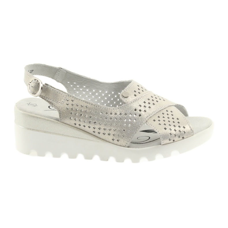 Zlatne ženske sandale na klin Filippo 729 zlatna