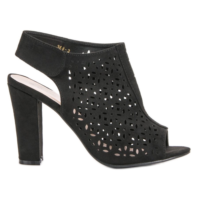 Queen Vivi Ažur sandale s gornjim dijelovima crno