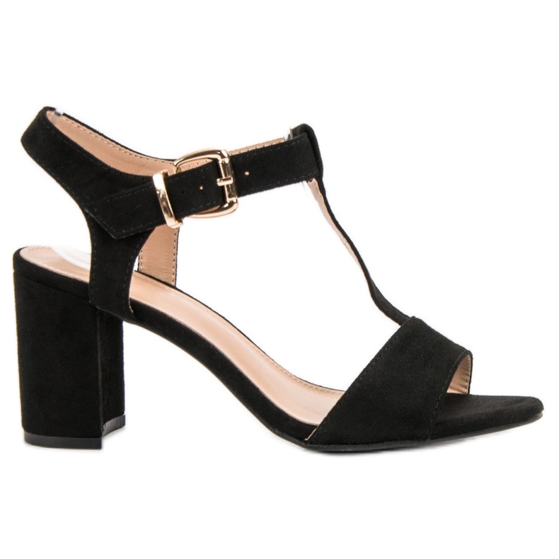 Anesia Paris Crne sandale na šanku crno