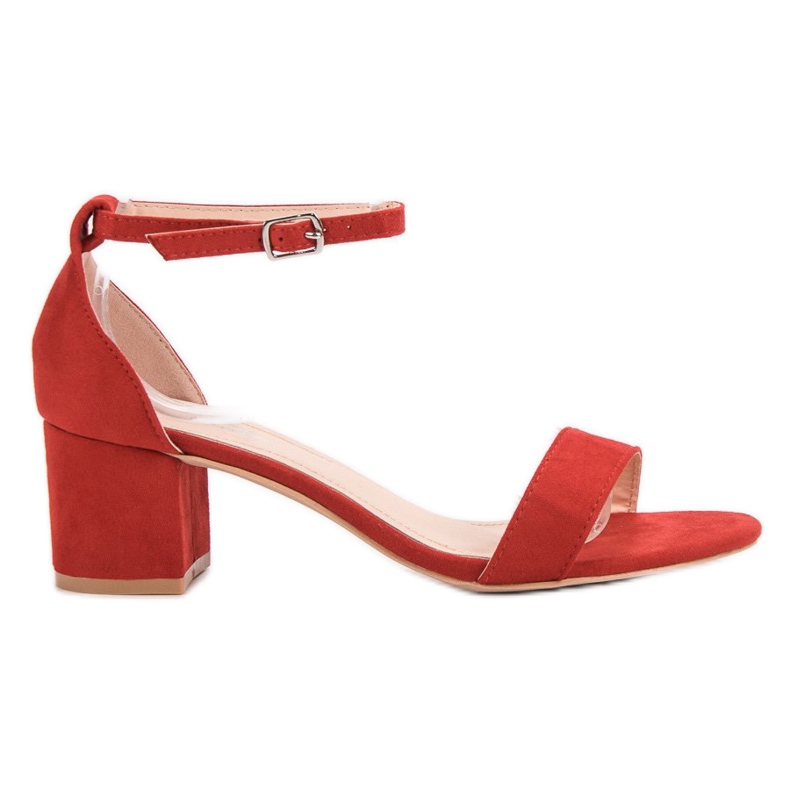 Renda Klasične sandale na visoku petu crvena