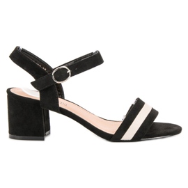 Queen Vivi Modne sandale na visoku petu crna