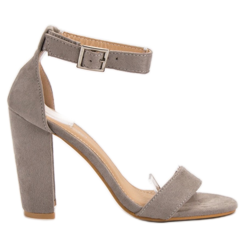 SHELOVET Klasične sandale na šanku siva