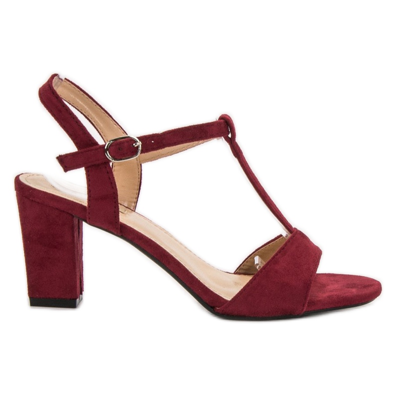 Jumex Burgundije sandale od antilopa crvena