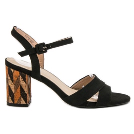 Filippo Sandale na plute visokim potpeticama crna