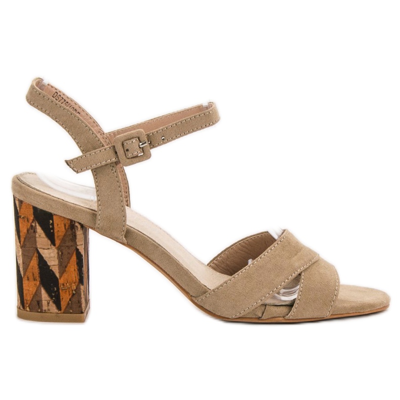 Filippo Sandale na plute visokim potpeticama smeđa