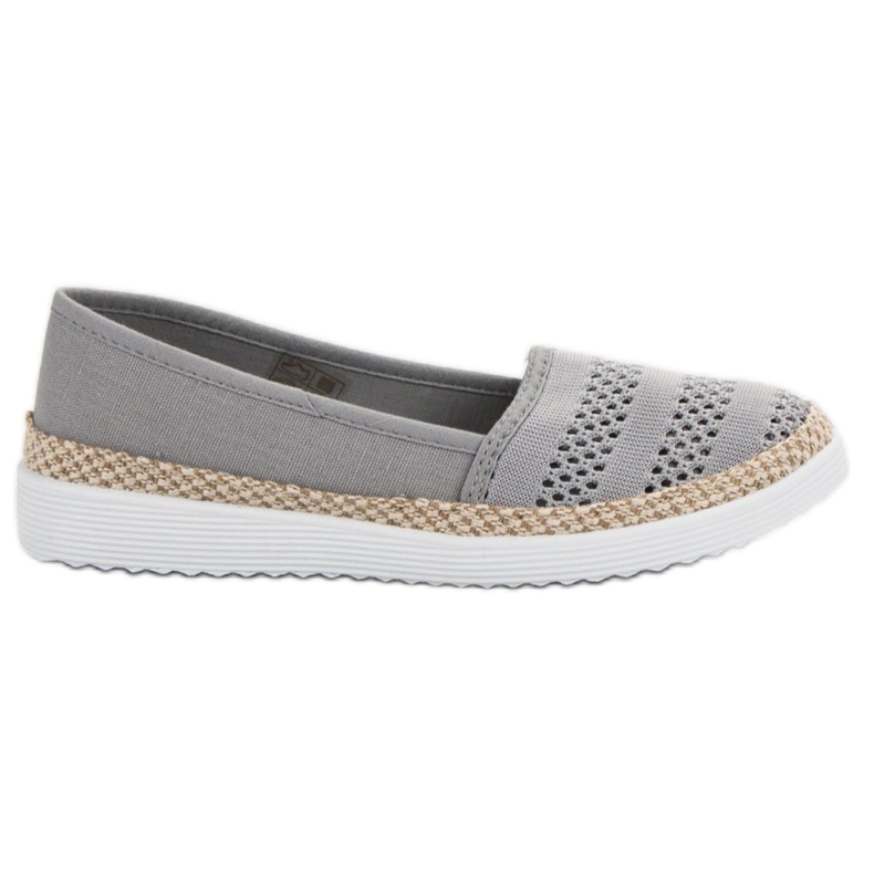 SHELOVET Tekstilne espadrile siva