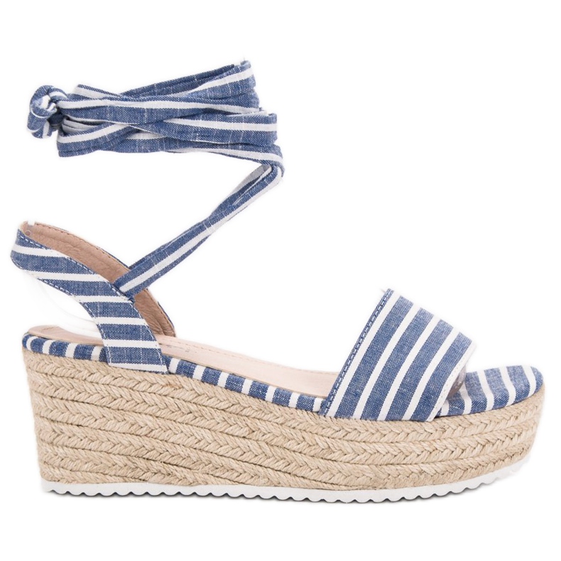 Seastar Sandale na prugicu na klin plava