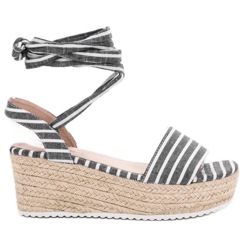 Seastar Sandale na prugicu na klin siva