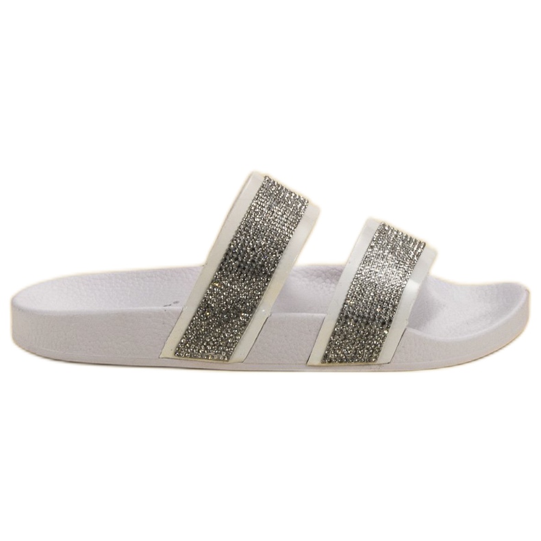 Seastar Bijele papuče s kristalima bijela raznobojna