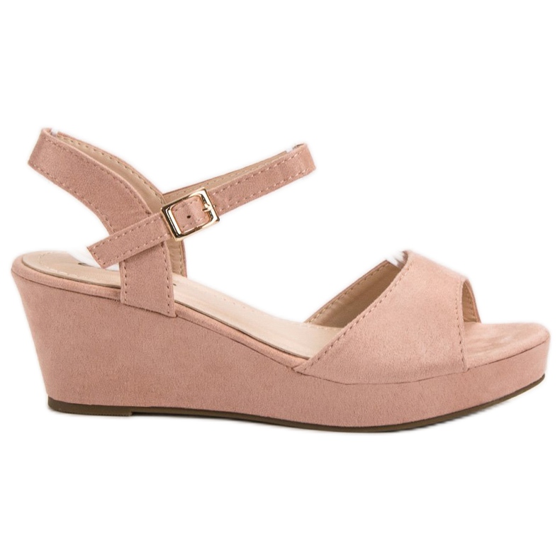 SHELOVET Sandale u prahu od antilopa ružičasta