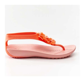 Crocs Serena Embellish Flip W 6PT Svijetla koraljna dinja raznobojna
