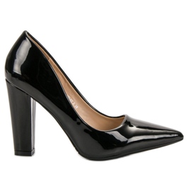 SHELOVET Lakirane pumpe crna