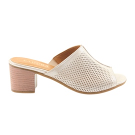 Ženske papuče Badura 5311 zlatne žuta boja višebojan