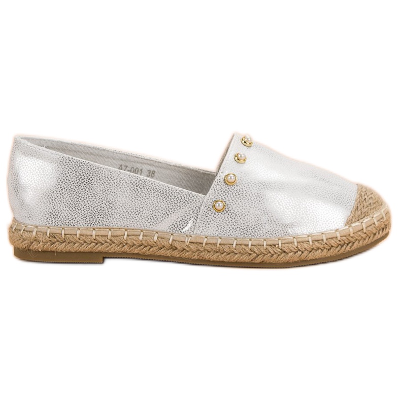 SHELOVET Srebrne espadrile siva