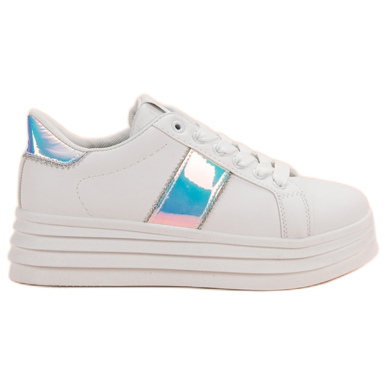 SHELOVET Bijele cipele na platformi bijela