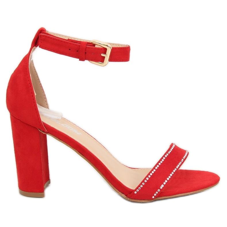 Sandale na postolju crvene A8020 Crvene crvena