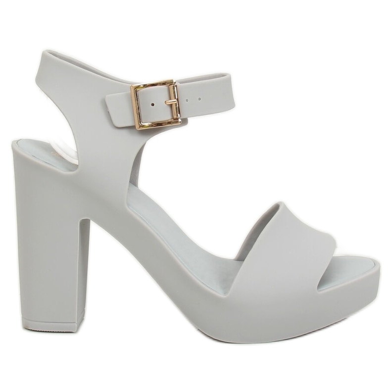 Sandale visoke potpetice Meliski Grey KM202 L.GREY siva