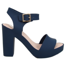Sandale s visokim potpeticama Meliski KM202 Mornarsko plava tamnoplava