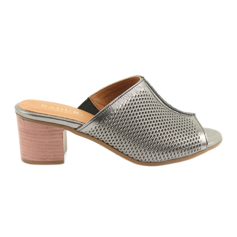 Badura Ženske otvorene kožne kape 5311 Silver siva