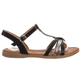 Small Swan Ležerne sandale crna