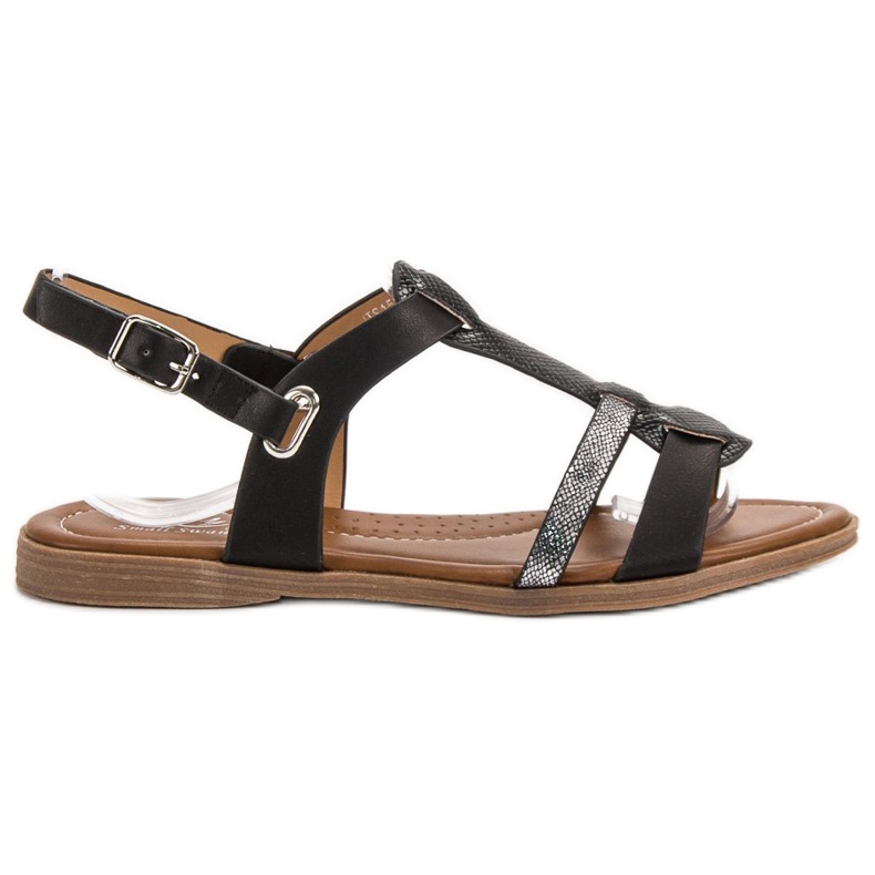 Small Swan Udobne ženske sandale crno