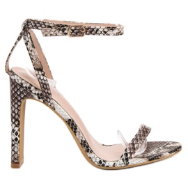 Seastar Sandale sa životinjskim printom smeđa