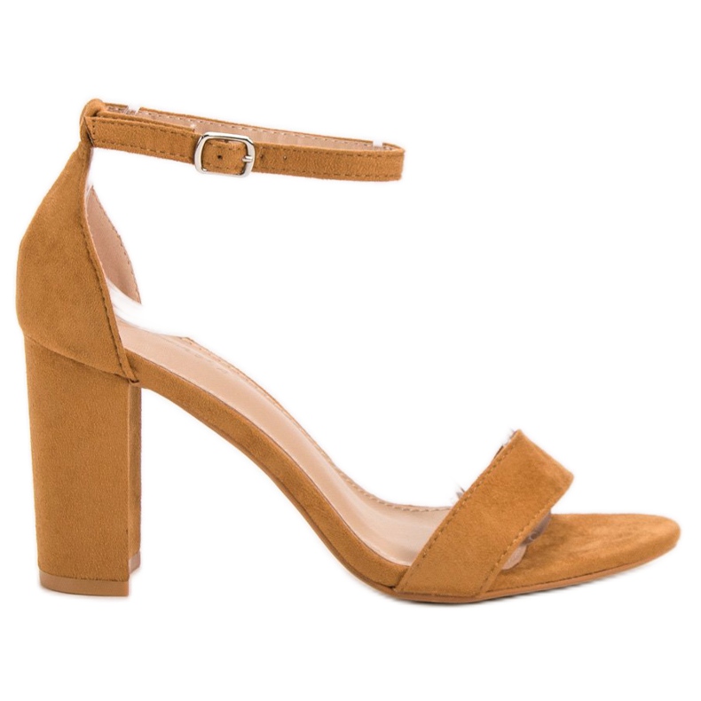 Anesia Paris Seksi sandale sa kamenom smeđa