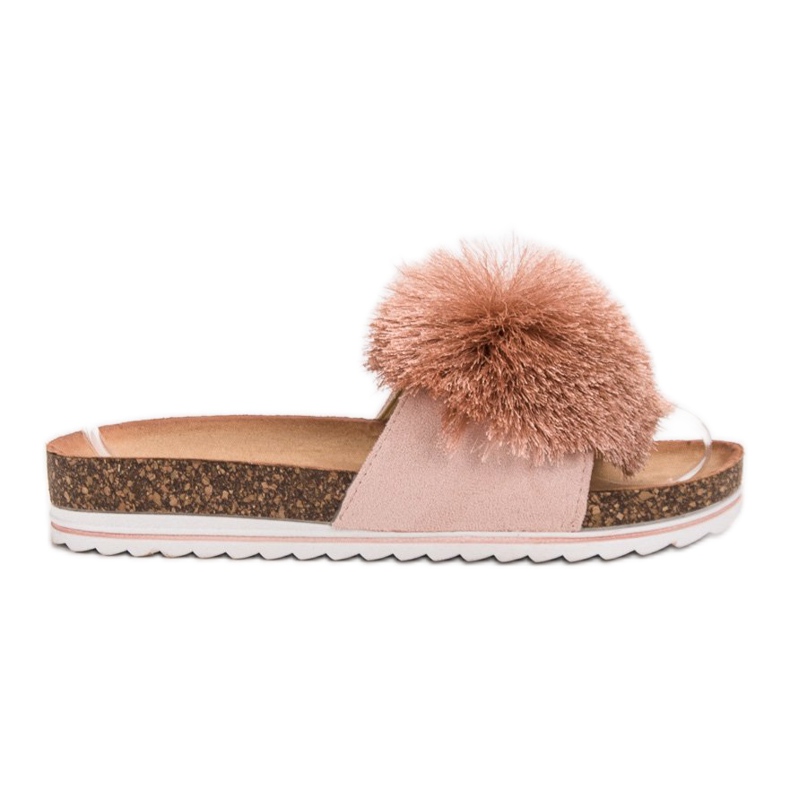 Seastar Papuče s pomponom ružičasta