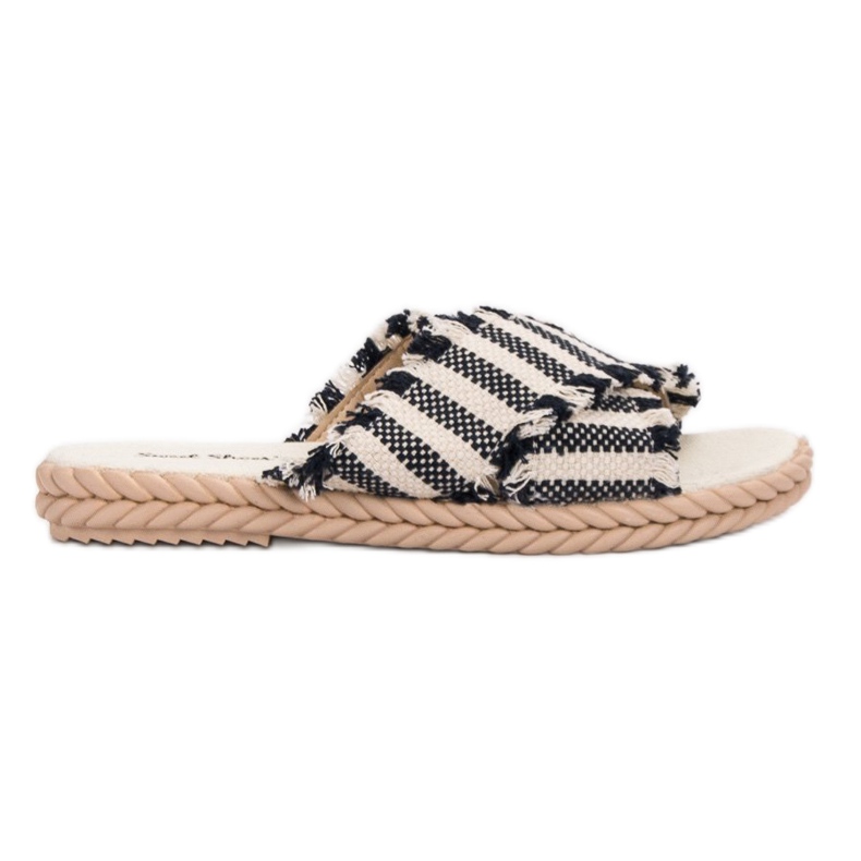 Seastar Papuče na pruge crno