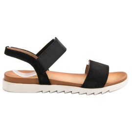 Primavera Crne sandale s gumicom crna