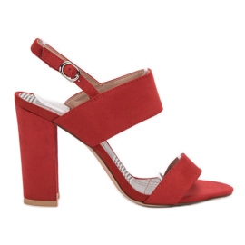 SHELOVET Crvene sandale na šanku crvena