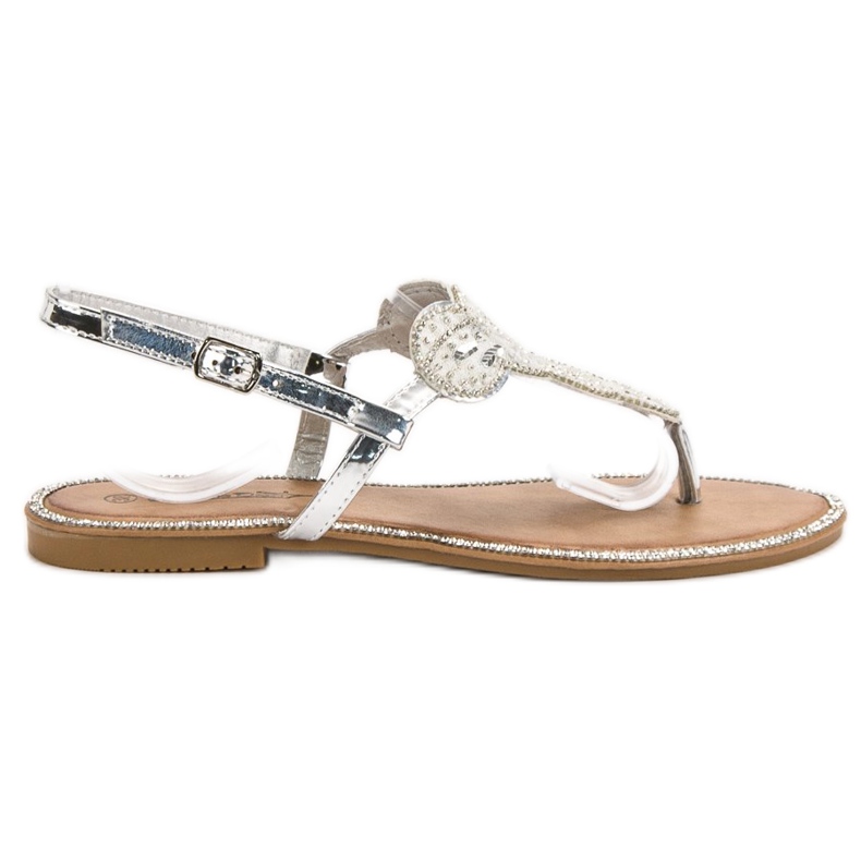 Queentina Udobne srebrne sandale siva