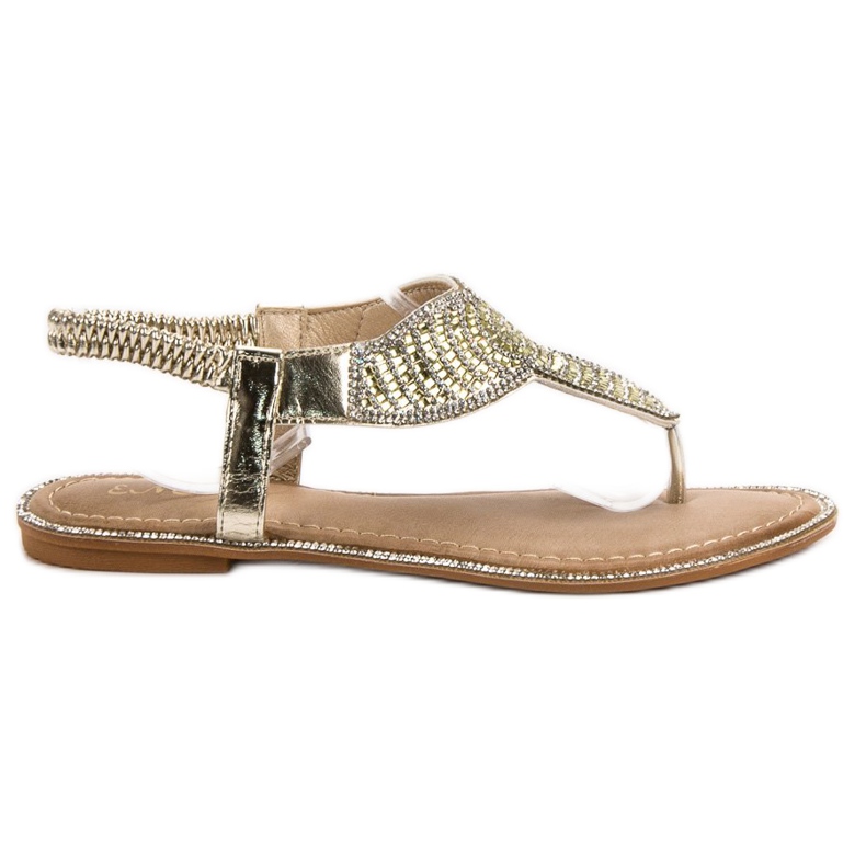 Encor Elegantne japanske sandale žuta boja