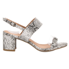 Ideal Shoes Modne ženske sandale siva