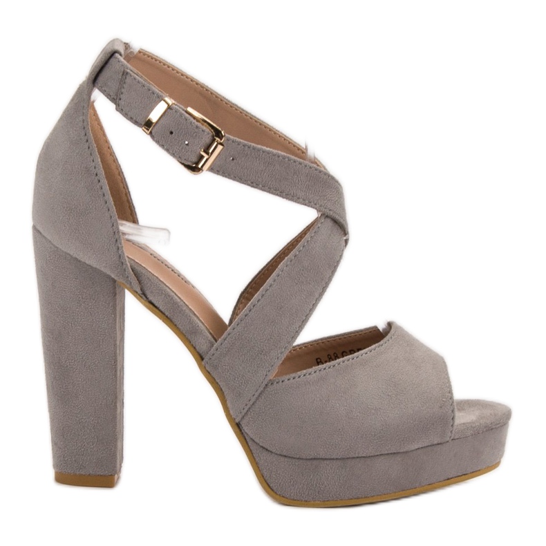 SHELOVET Sandale na platformi siva